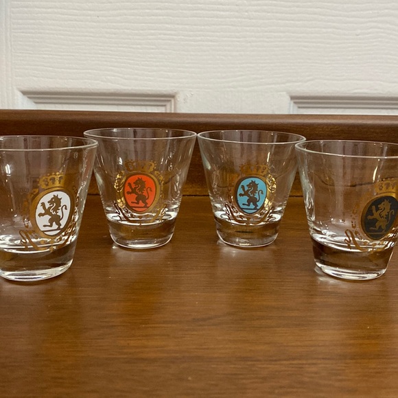 Other - Vintage Federal Cocktail Set of 4 🦁 Lion Crest Coat of Arms Shot Glasses